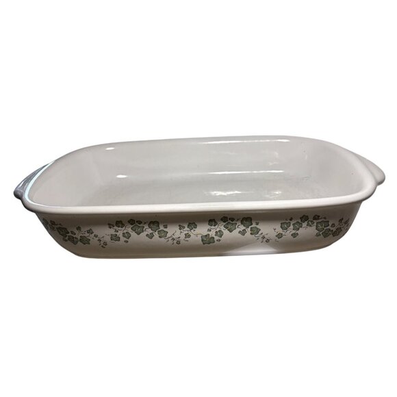Corelle Coordinates Baking Casserole Dish Stoneware Callaway Green Ivy  9"x 13" - Picture 1 of 8